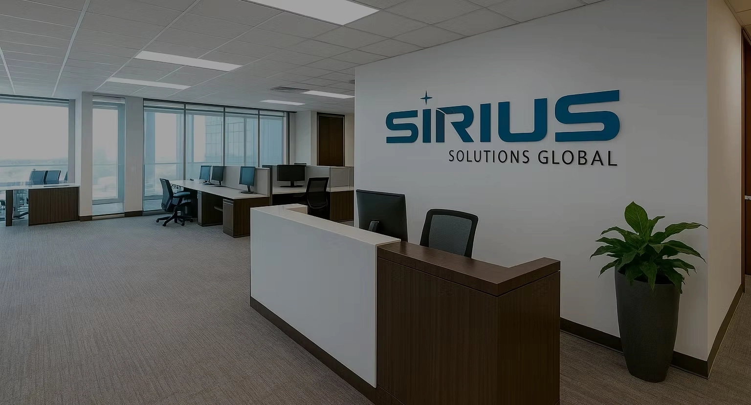 Sirius Solutions Global office - AI-powered healthcare RCM team