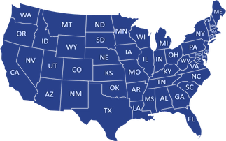 United States map showing Sirius Solutions Global coverage